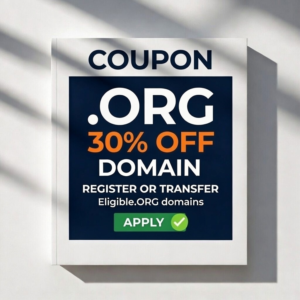 30% OFF .ORG Domains – New Customers Only
